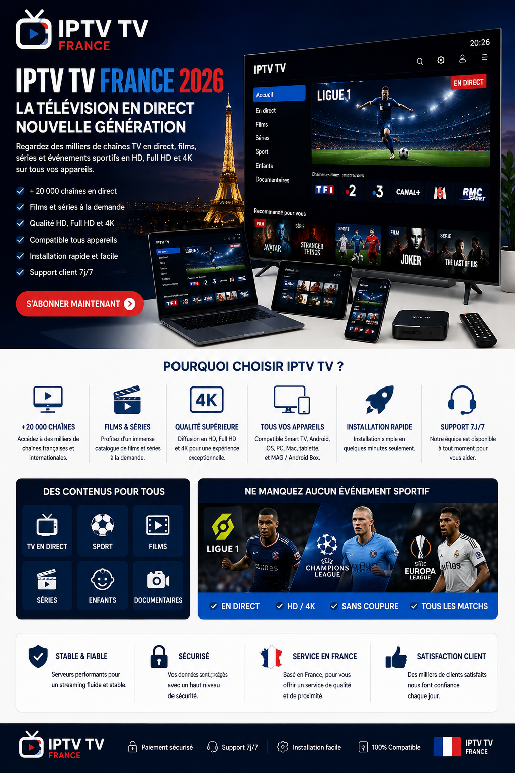 IPTV TV France 2026 – Le Guide Ultime de la Télévision en Direct en HD, Full HD et 4K
