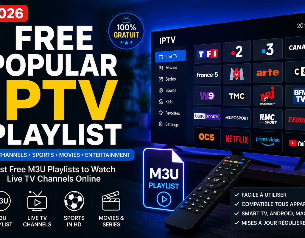 Free Popular IPTV Playlist