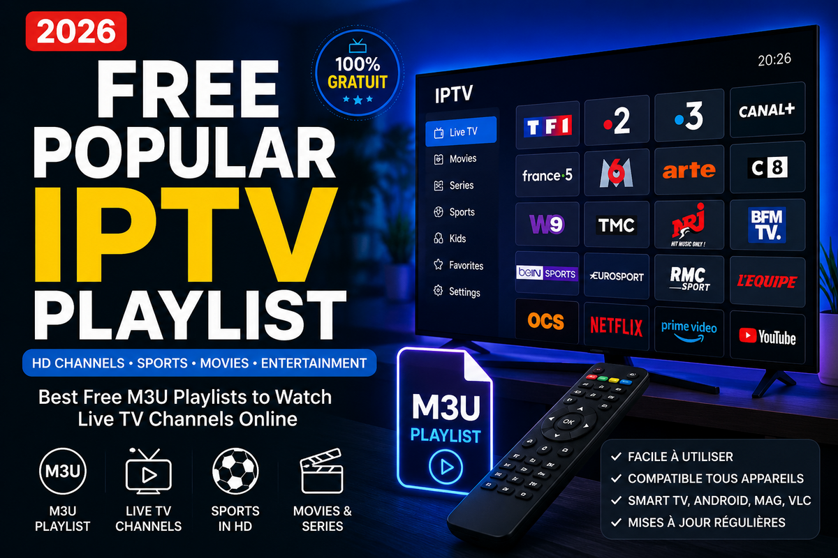 Free Popular IPTV Playlist