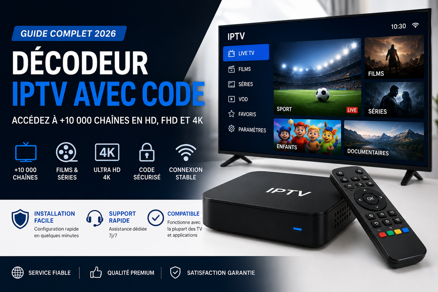 Décodeur IPTV avec Code