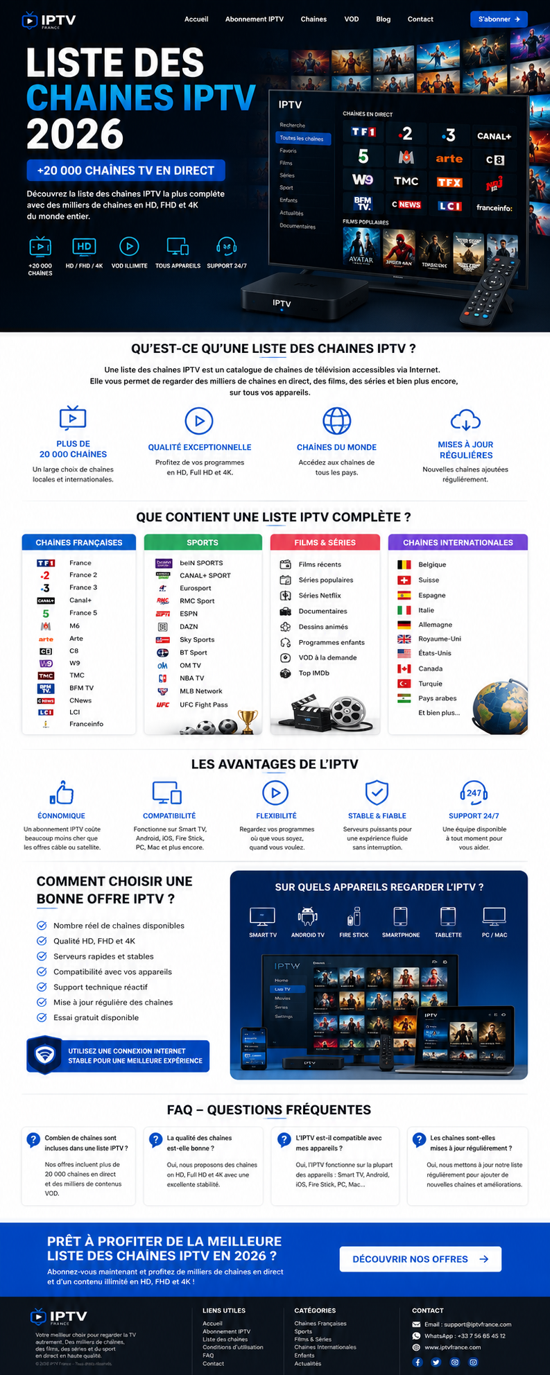 liste des chaînes IPTV